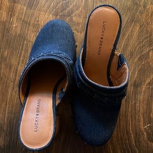NWOT Lucky Brand Size 7.5 Denim Ilota Clog